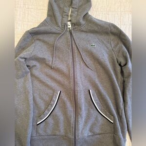 Men’s Lacoste zip hoodie. Slim fit, medium